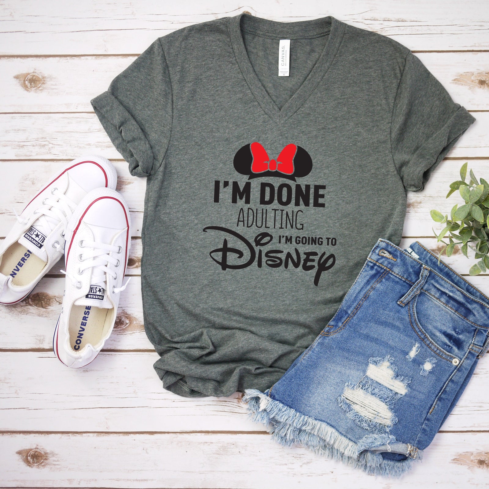 I'm Done Adulting I'm Going to Disney T Shirt - Disney Trip Matching Shirts - Disney Family - Minnie Mouse