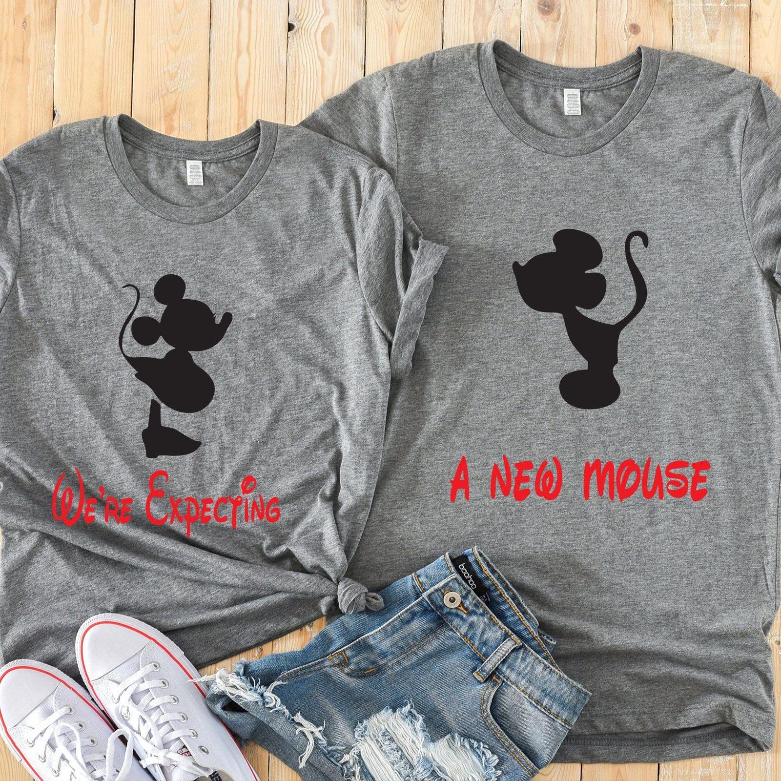 We Are Expecting a New Mouse Pregnant Minnie - Disney Parents Shirt - Couples Matching Disney Shirts - Pregnancy Announcement Shirt