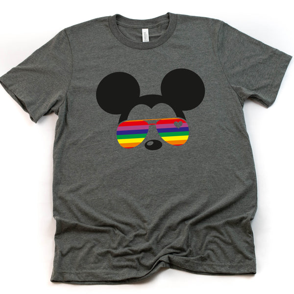 LGBT Gay Pride Mickey Aviator T-Shirt for Disney Trips