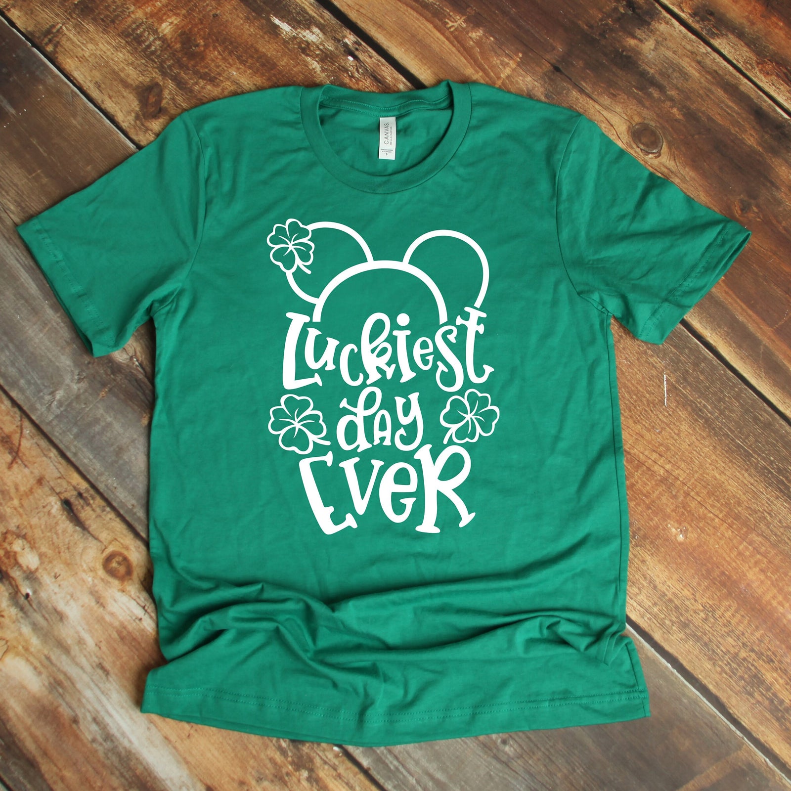 Luckiest Day Ever - St. Patrick's Day Mickey Mouse T Shirt- Shamrock - Clover - Lucky Mickey - Disney St. Patty's Day