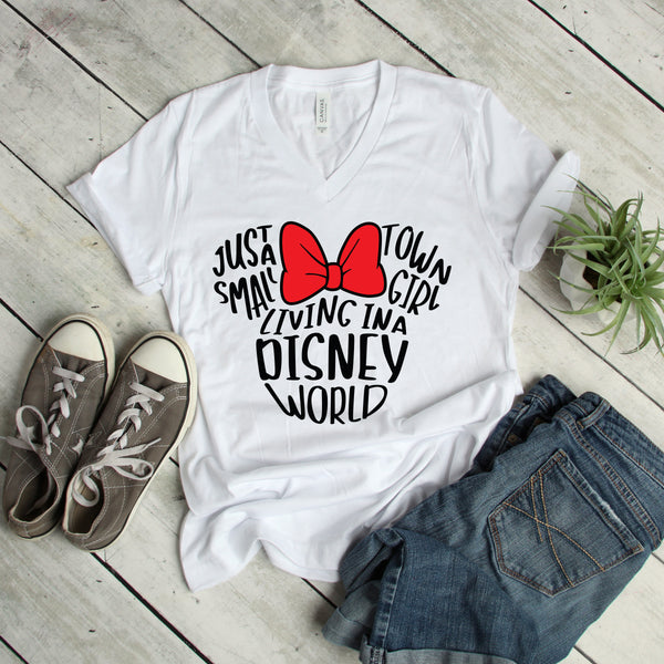 Just a Small Town Girl Living in a Disney World Minnie T Shirt