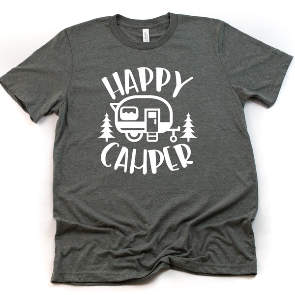 Happy Camper Family Matching Vacation T Shirt for Adventures