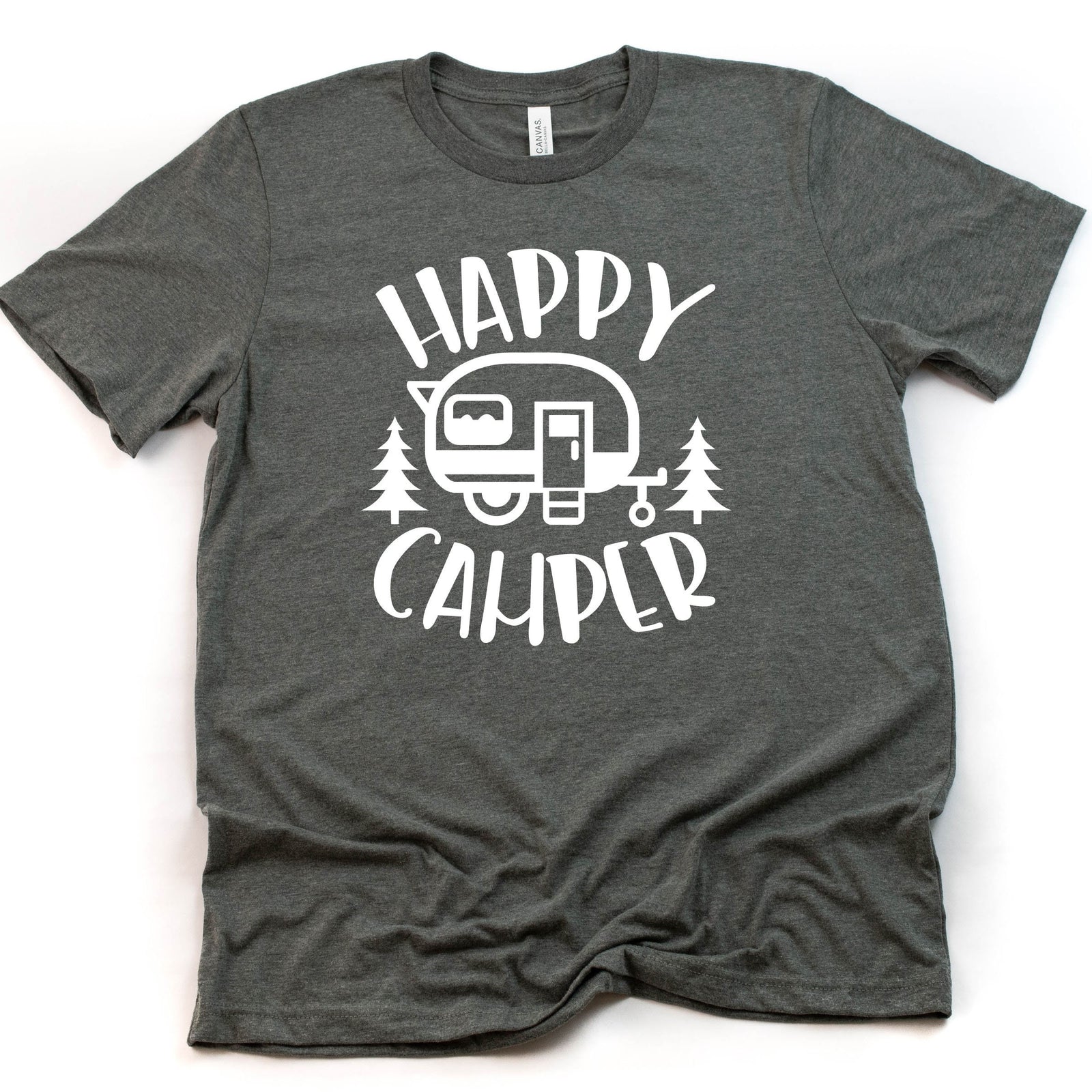 Happy Camper- Family Matching Vacation T Shirt - RV - Recreational - Adventure - Custom Unisex