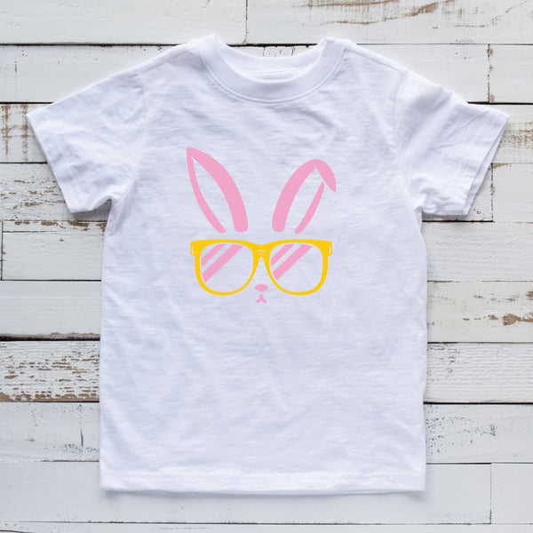 Cool Bunny Wearing Sunglasses Shirt for Kids Easter Fun