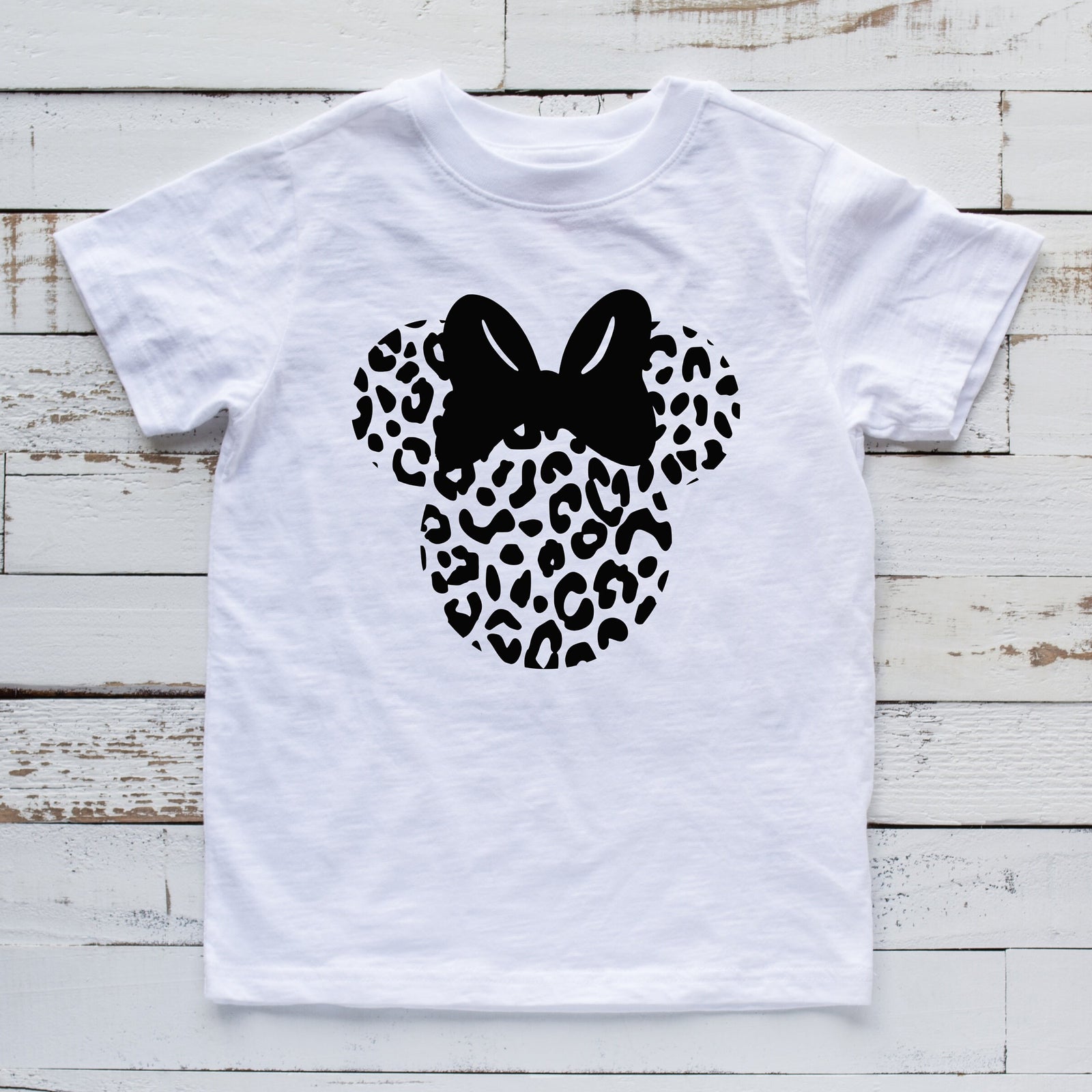Custom Animal Print Minnie Mouse Youth T Shirt - Disney Cheetah Leopard Safari Kids T Shirts - Personalized Name Disney Shirt