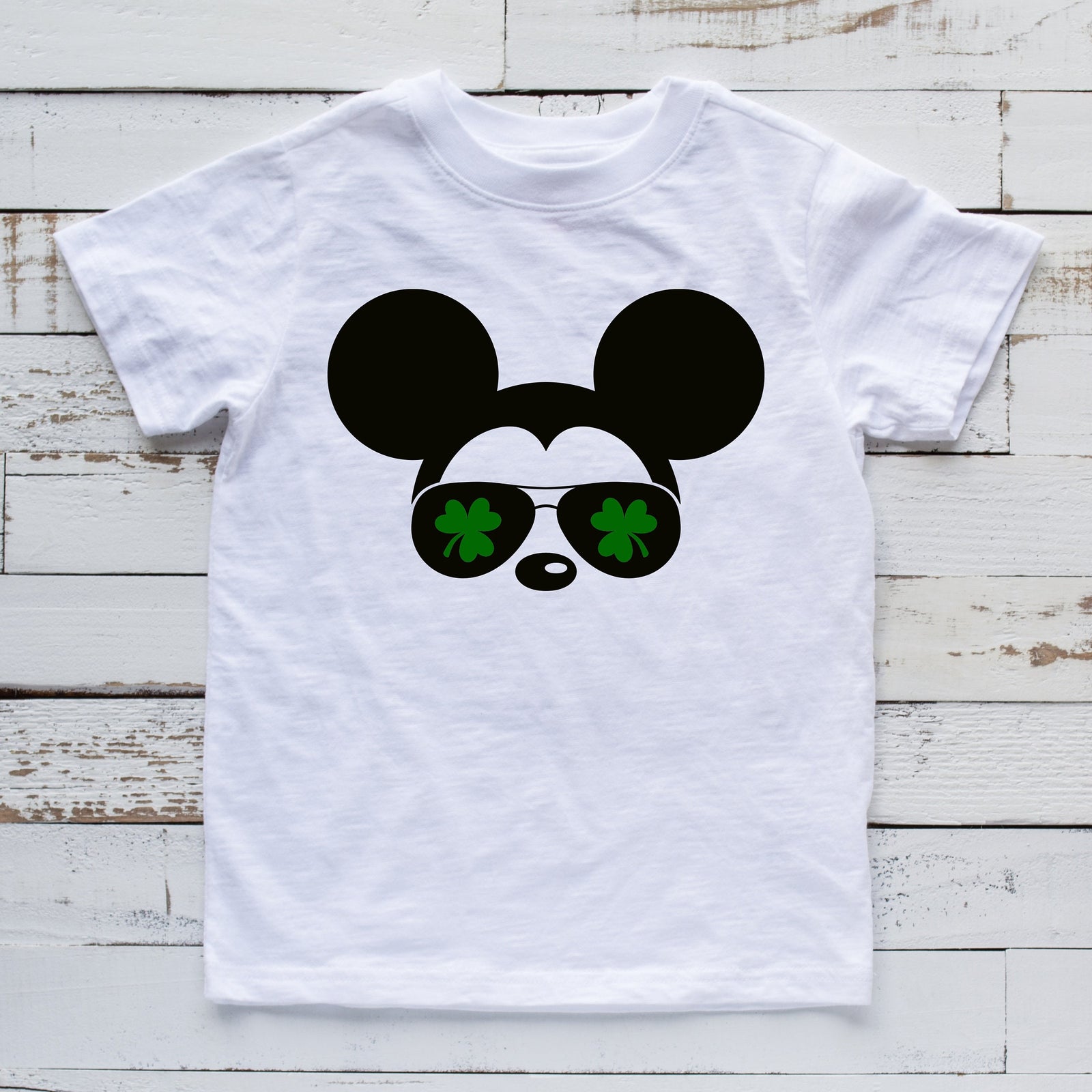 St. Patrick's Day Mickey Mouse T Shirt for Kids - clover glasses - Sha –  PrintChix