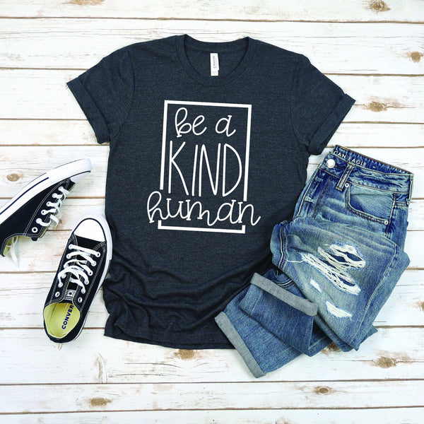 Be a Kind Human T Shirt for Autism Awareness and Support