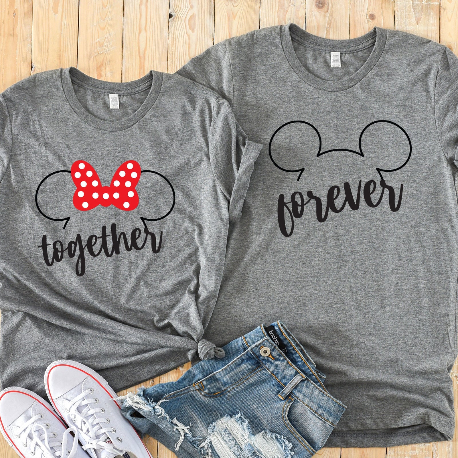 Together Forever Custom Matching Disney Shirts - Disney Couples - Mickey and Minnie