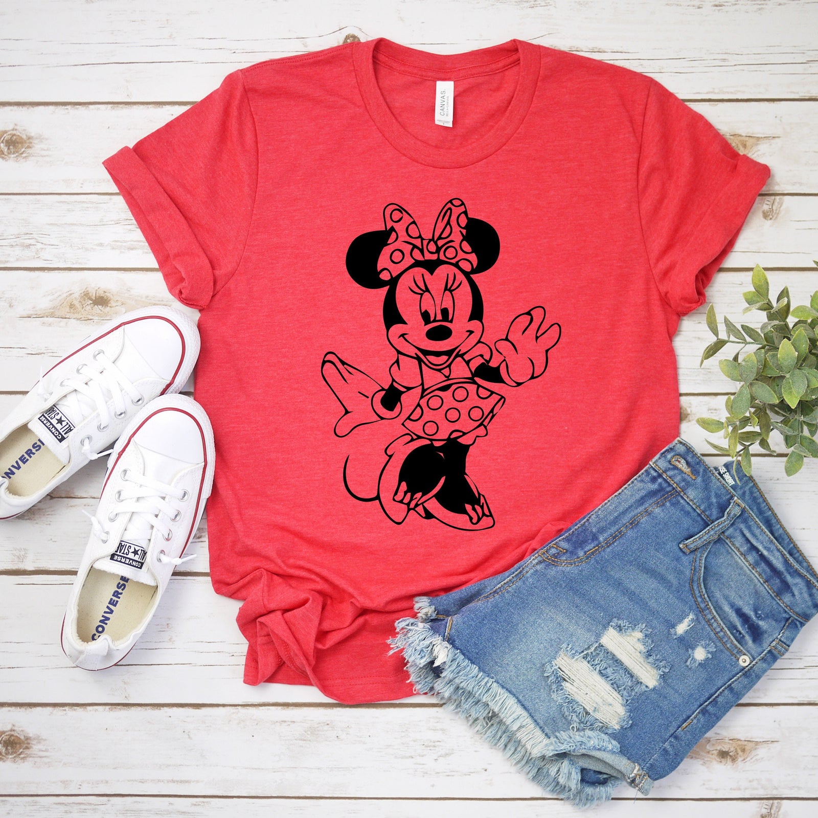 Full Body Minnie Mouse T Shirt- Custom Minnie Mouse T Shirt - Minnie Silhouette