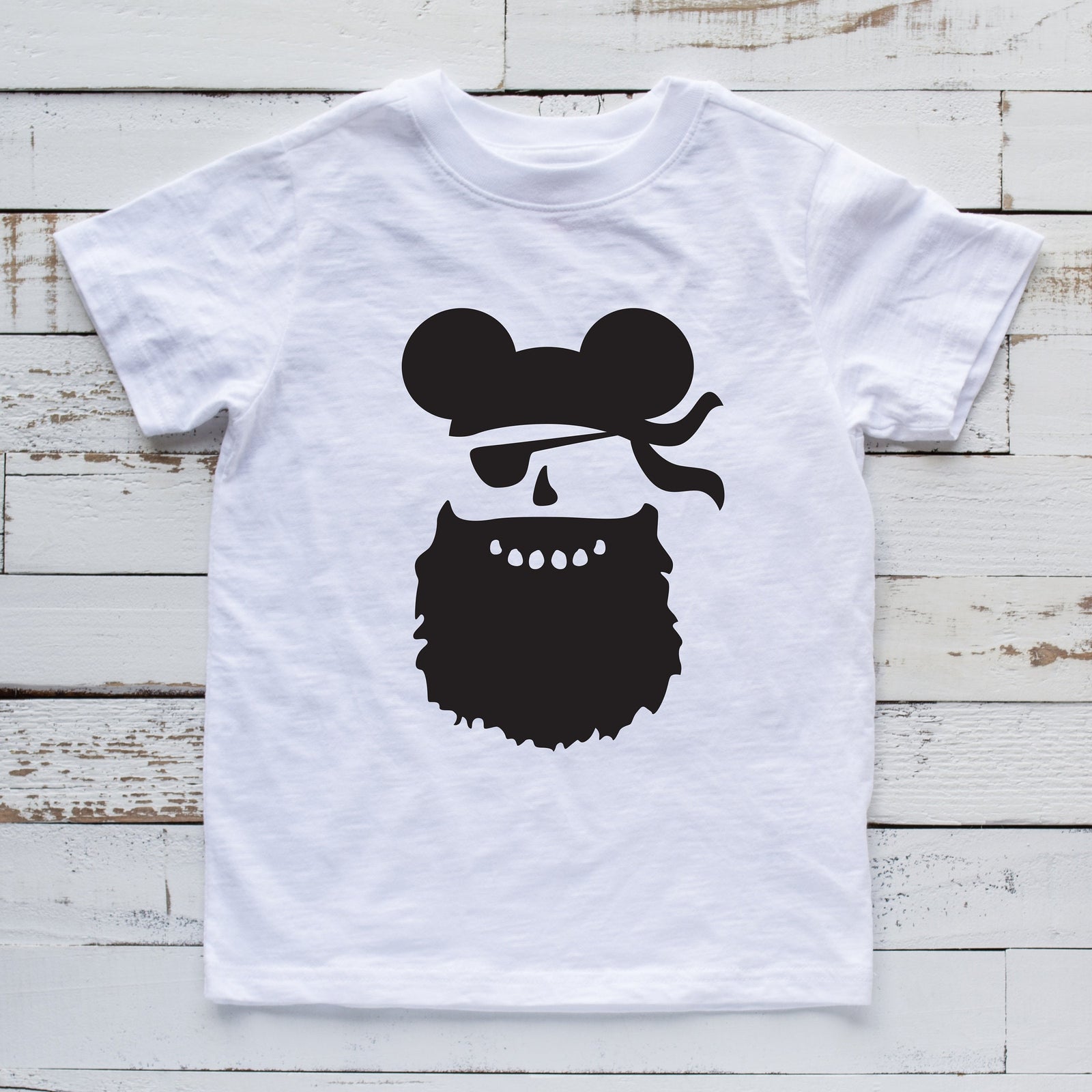 Bearded Pirate Mickey Mouse Disney T shirt - Personalized Disney Matching Family Shirts - Ahoy - Pirate's Life Skull