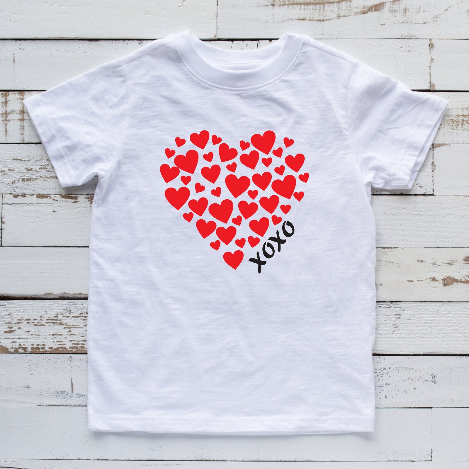 Hearts in Heart Shape T Shirt - Valentine Shirt - Love T Shirt - XOXO - Hugs and Kisses