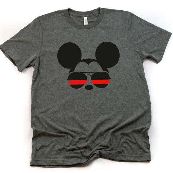 Mickey Fire Fighter Red Line Unisex T-Shirt for Disney Trips