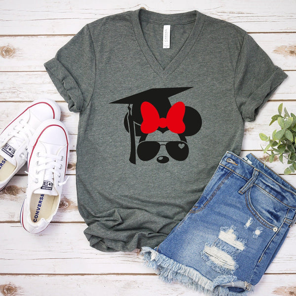 Graduation Aviator Adult Minnie Mouse T-Shirt for 2022