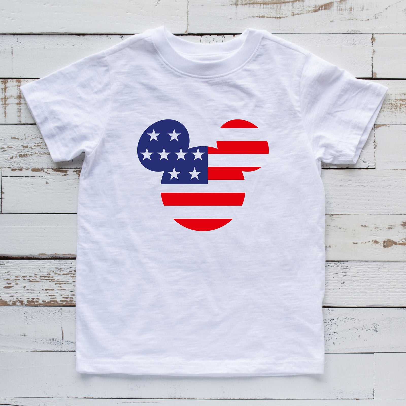 Mickey Mouse - Youth Fourth Of July Shirt - Memorial Day - Red White and Blue