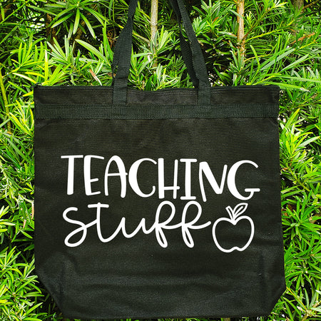 Teaching Stuff Tote Bag for Teachers - Durable Canvas Gift