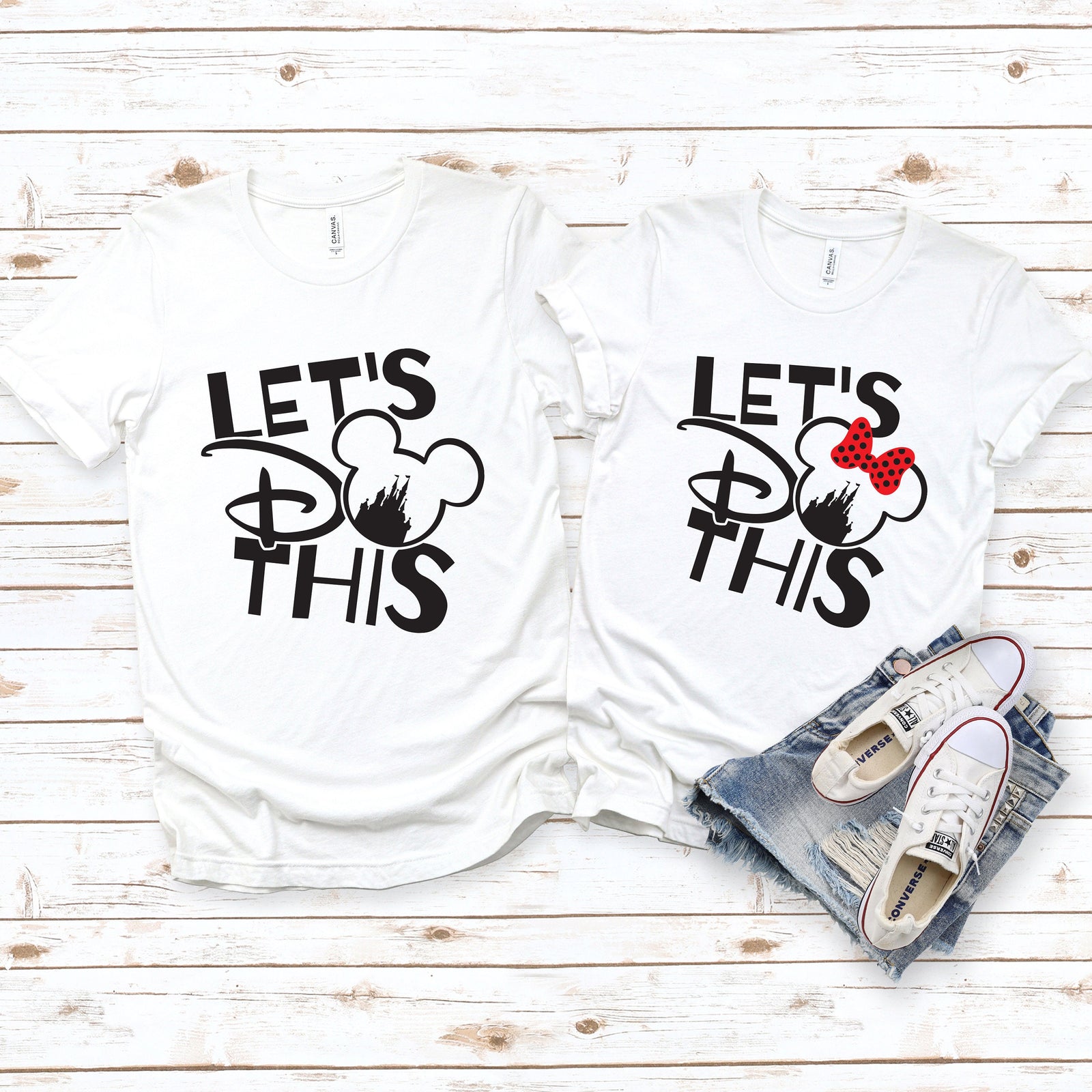 Let's Do This Disney Matching T Shirts - Unisex Adult Couples - Disney Bound - Custom Colors