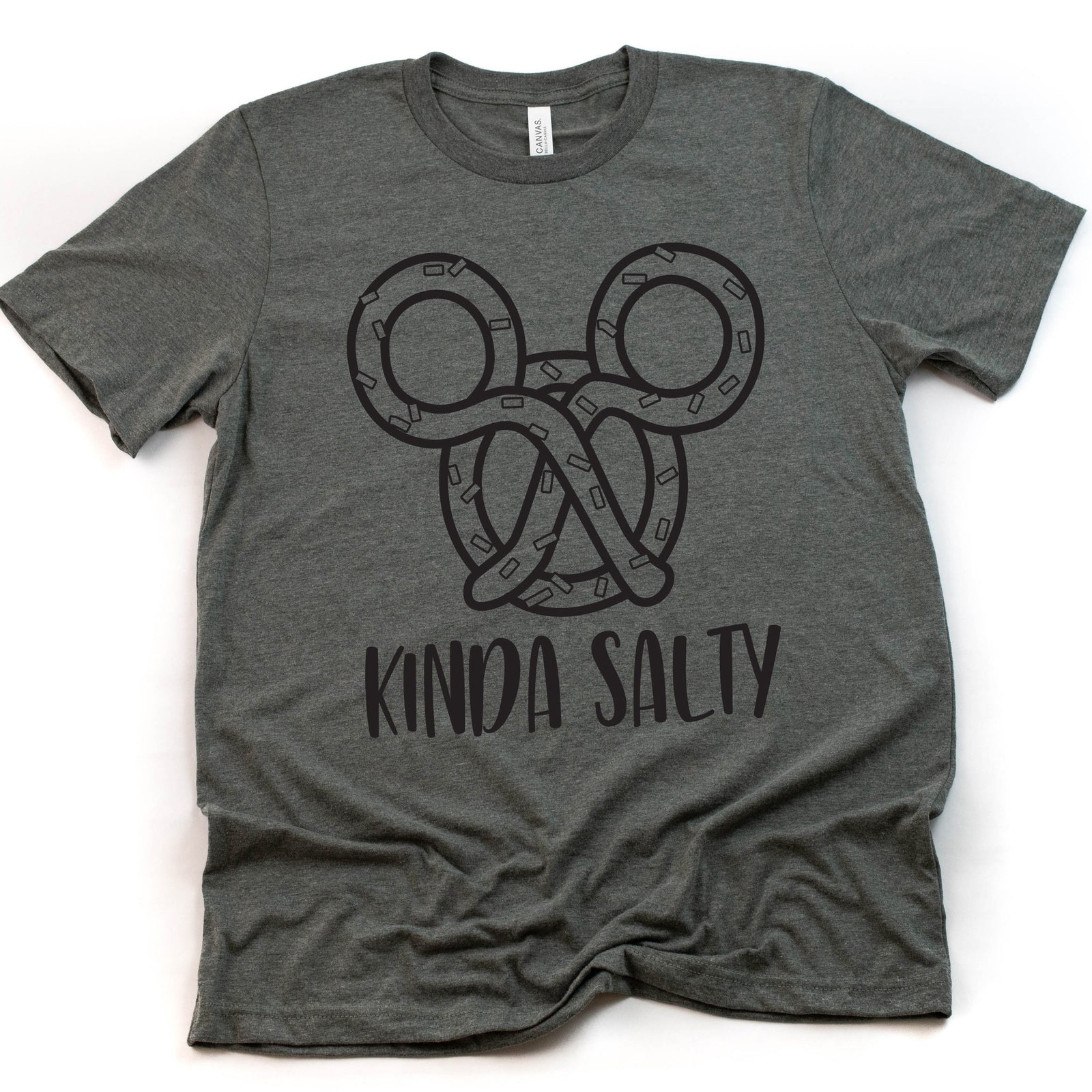 Kinda Salty Adult Unisex Disney Snack Goals T Shirt- Disney Food Lover T Shirt - Pretzel