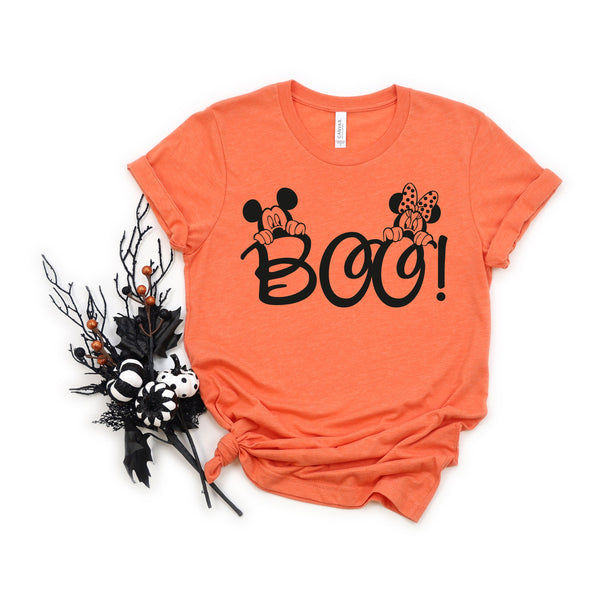 Disney Mickey and Minnie Mouse Boo Adult T Shirt for Halloween