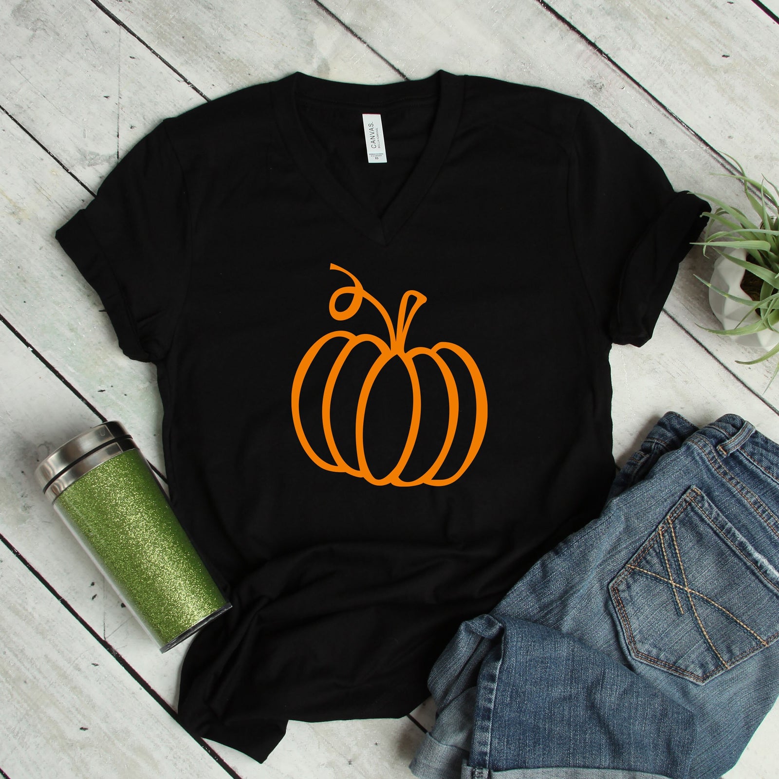 Pumpkin Outline - Happy Halloween Adult T Shirt - Halloween -Classic Pumpkin Cut Out Face