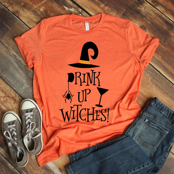 Drink Up Witches Funny Halloween T Shirt for Adults
