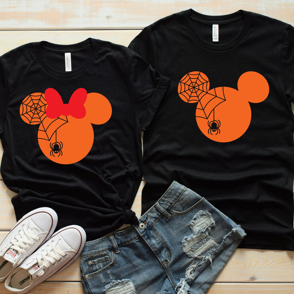 Halloween Minnie and Mickey Shirts for Couples Fun