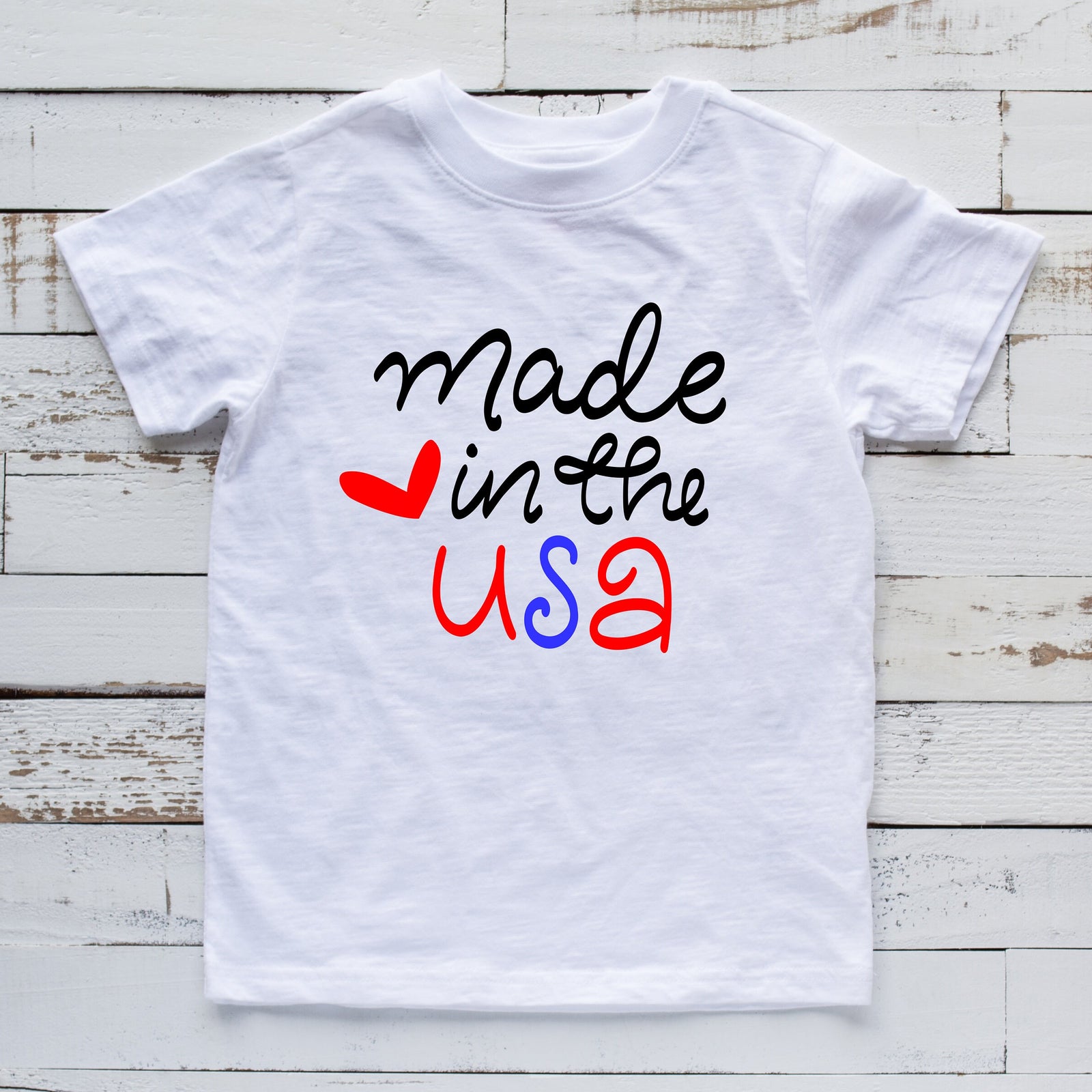 Made in the USA - Youth Fourth Of July Shirt - Memorial Day - Red White and Blue
