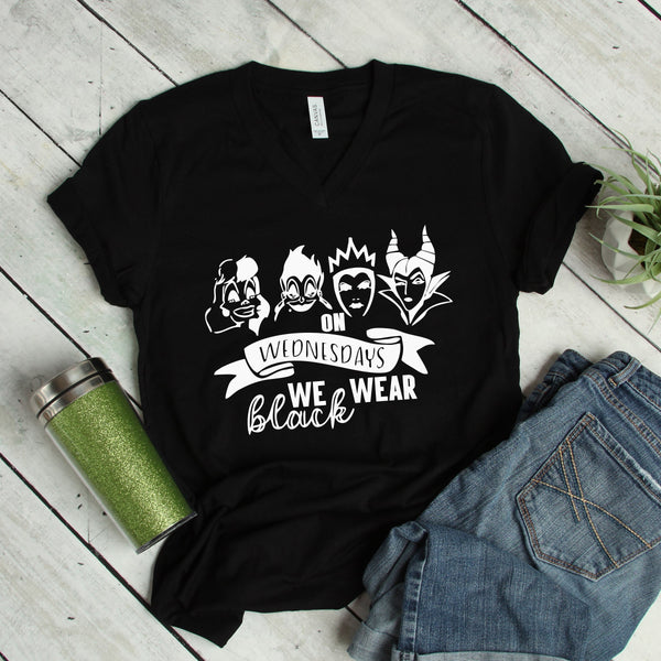 On Wednesdays We Wear Black Halloween T Shirt for Fun