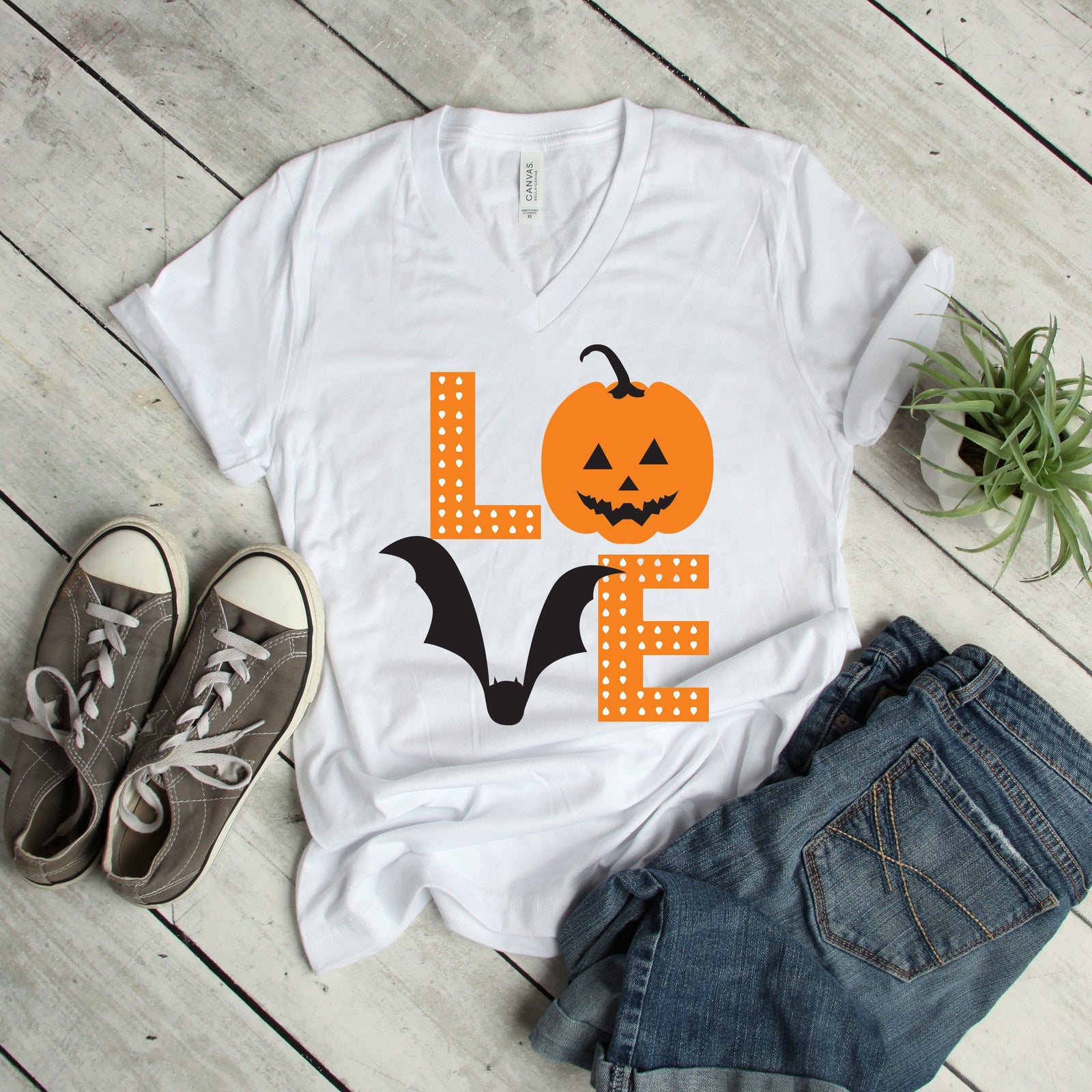 Halloween Love  Adult T Shirt - Halloween - Office - School -  - Fun Not So Scary