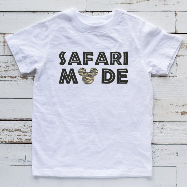 Safari Mode Mickey Mouse Youth T-Shirt for Adventurous Kids