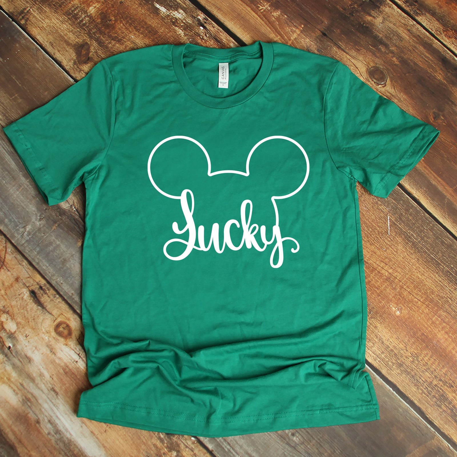 St. Patrick's Day Mickey Mouse T Shirt- Disney - Lucky Mickey Mouse Shirt- Mickey Ears Silhouette
