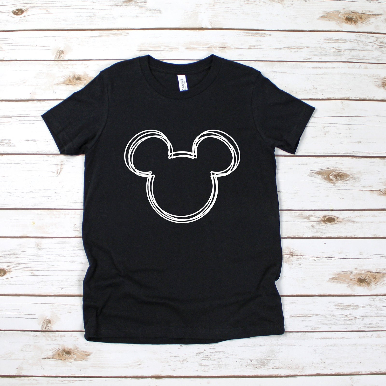 Scribble Mickey Mouse Shirt - Disney Youth kids T shirt - Personalized Disney Shirts