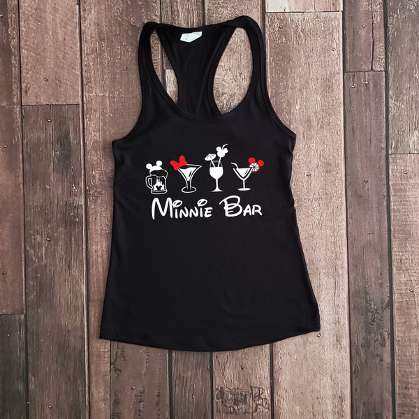Minnie Mouse Ladies Fit Racer Back Tank Top for Comfort