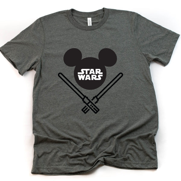 Star Wars Mickey Head Adult T Shirt for Fans