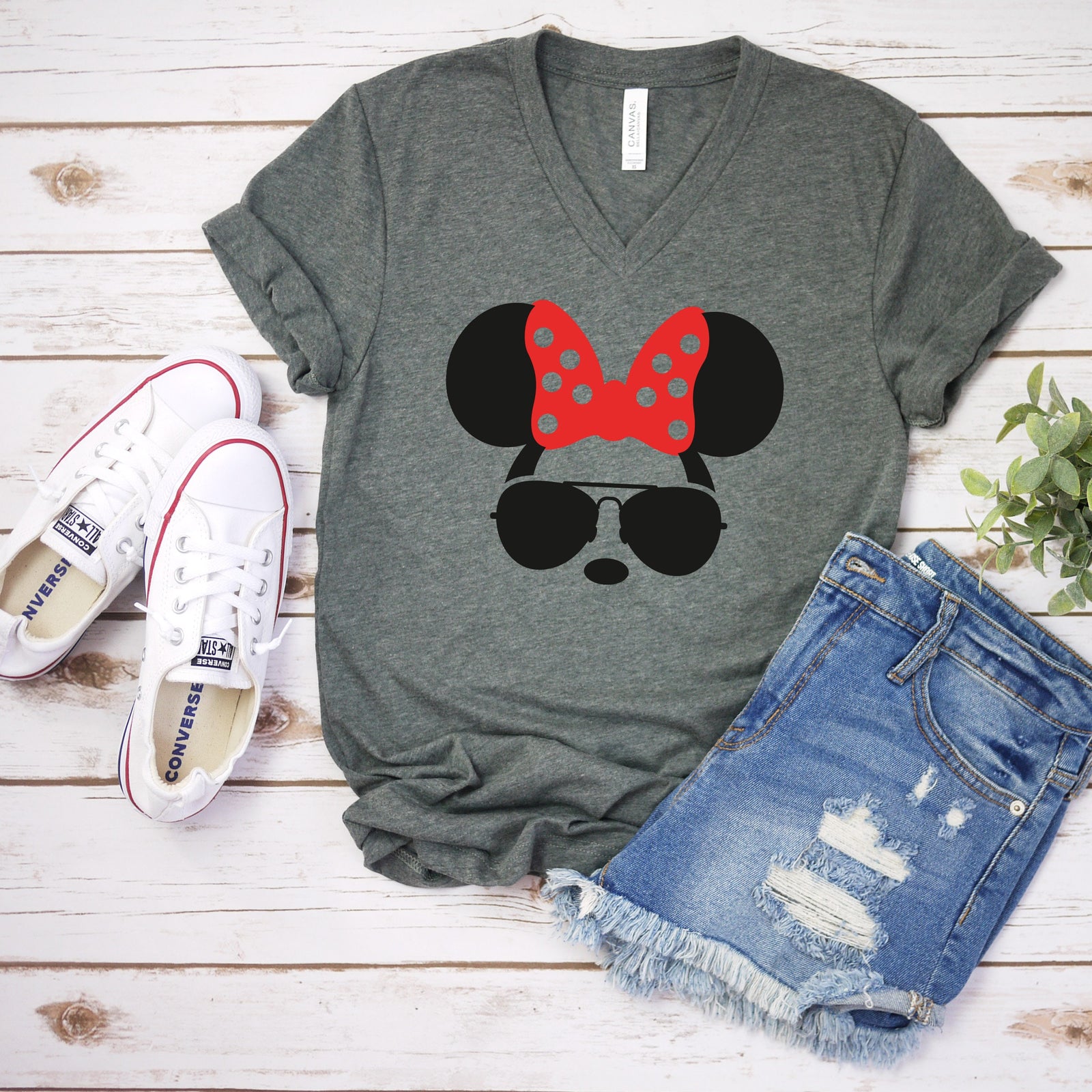 Aviator Minnie t shirt - Disney Trip Matching Shirts - Minnie Mouse T Shirt - Cute Minnie Shirt - Minnie with Sunglasses