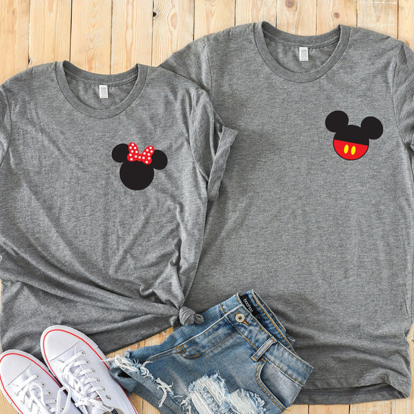 Mickey and Minnie Mouse Custom Matching Disney Shirts for Couples