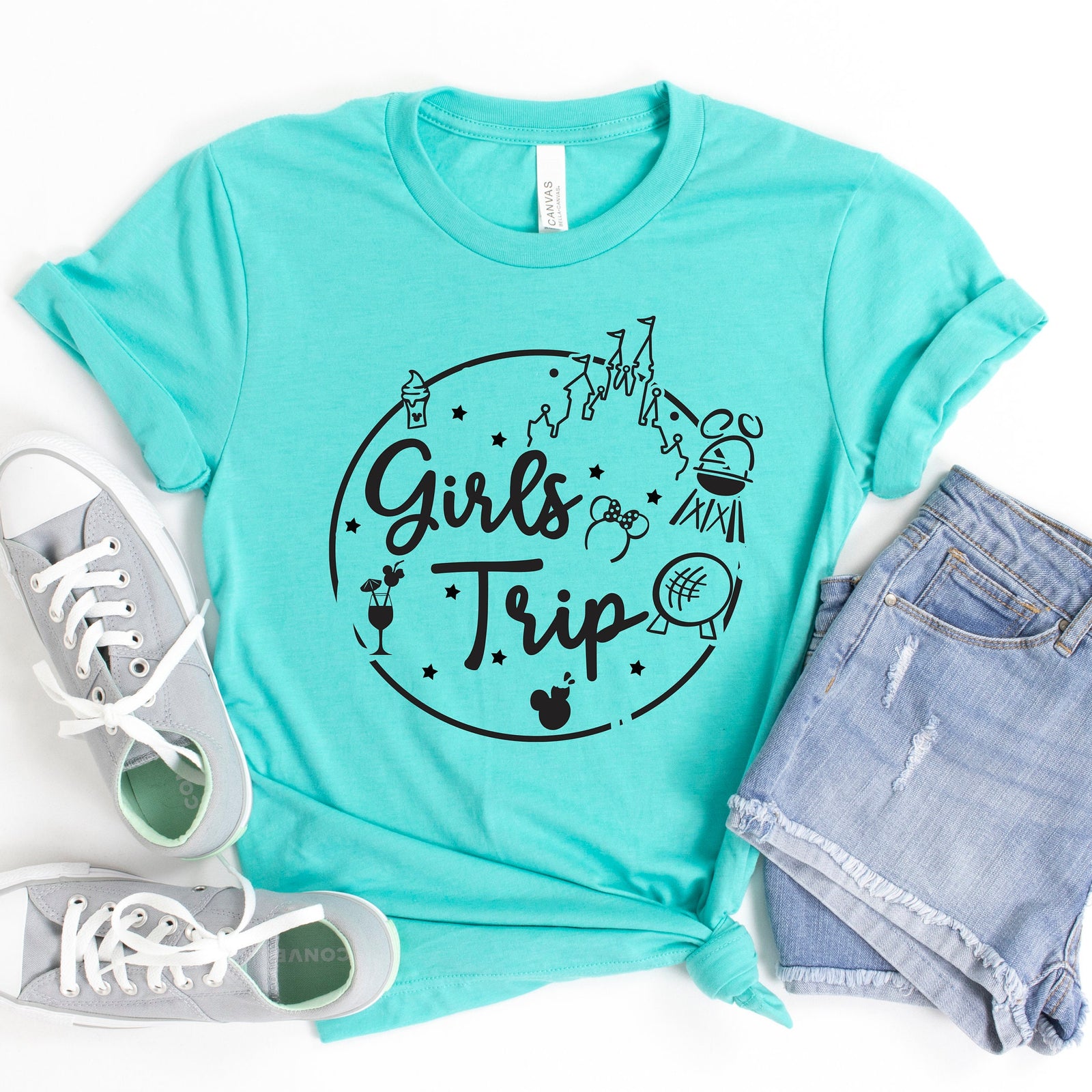 Girls Disney Trip Matching T Shirts- Besties Squad - Disney Bound - Group Vacation Shirts