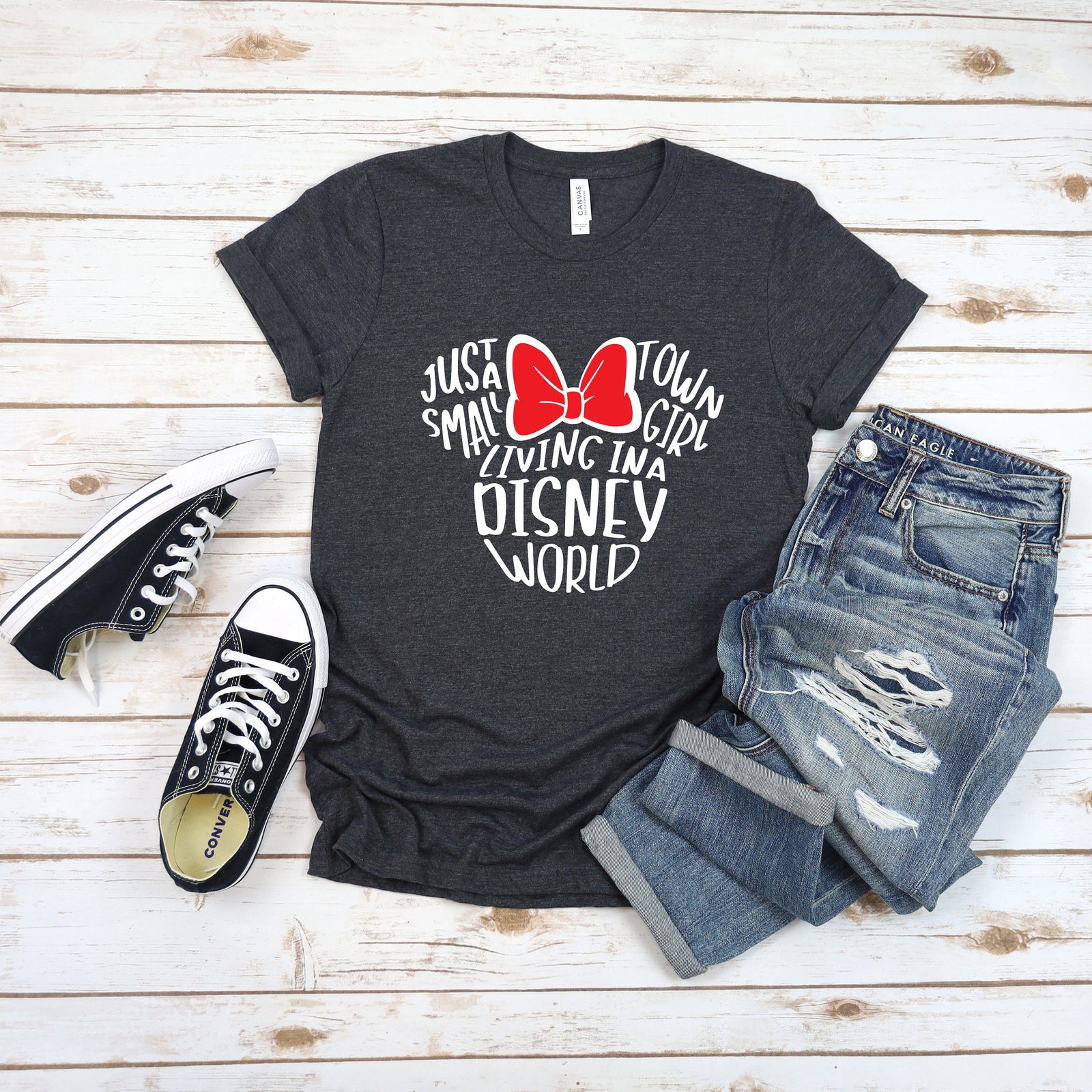 Just a Small Town Girl Living in a Disney World - Minnie T Shirt- Minnie Mouse Adult T Shirt
