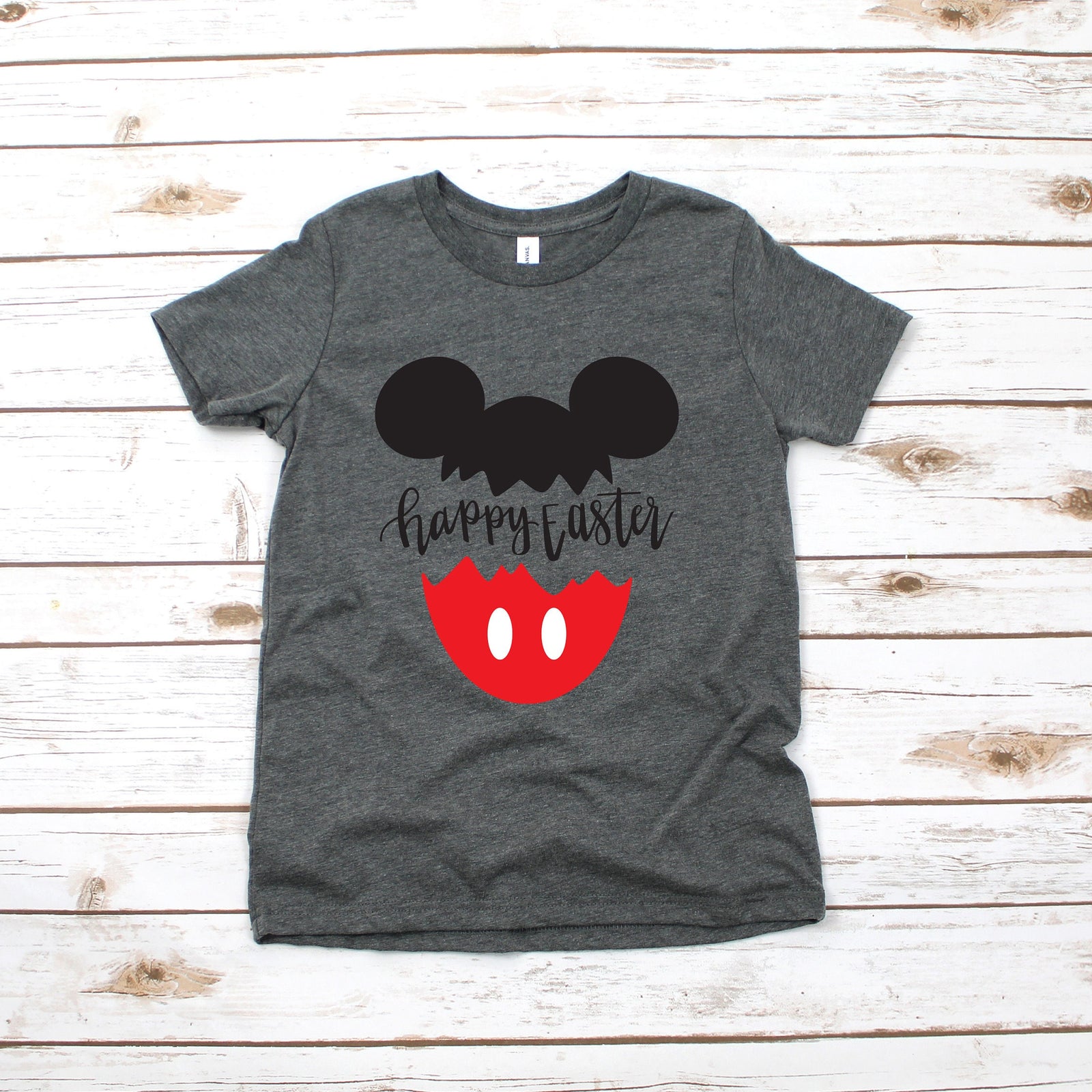 Happy Easter Custom Mickey Mouse Shirt - Infant Toddler Youth Mickey Shirt - Disney Kids Shirts