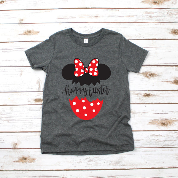 Happy Easter Custom Minnie Mouse Kids Shirt for All Ages