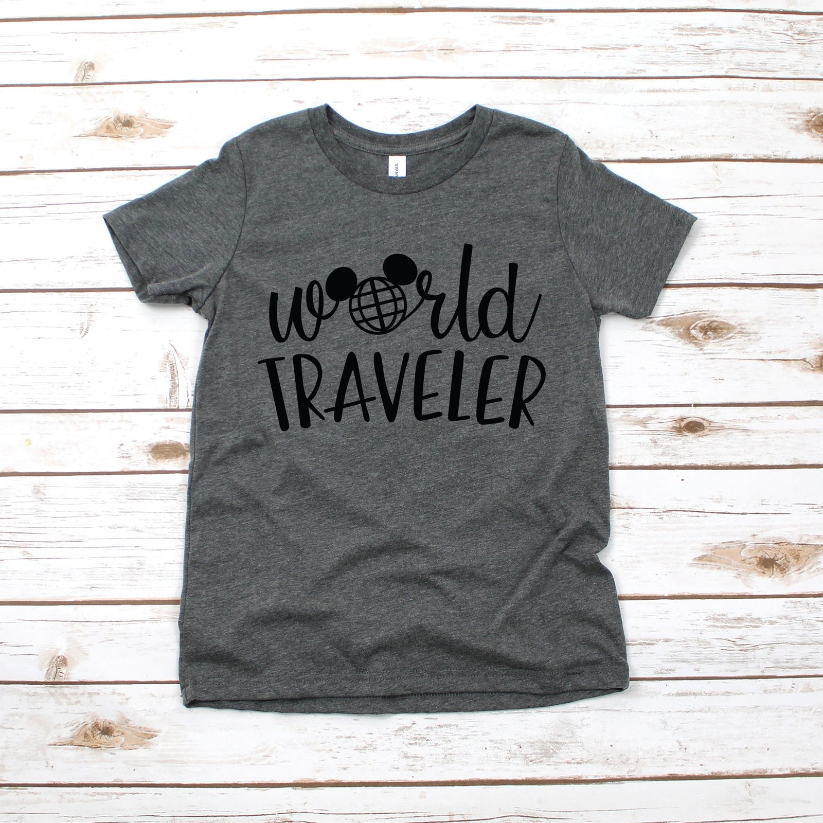 World Traveler Infant Toddler or Youth T Shirt - Disney Kids Epcot- Around the World