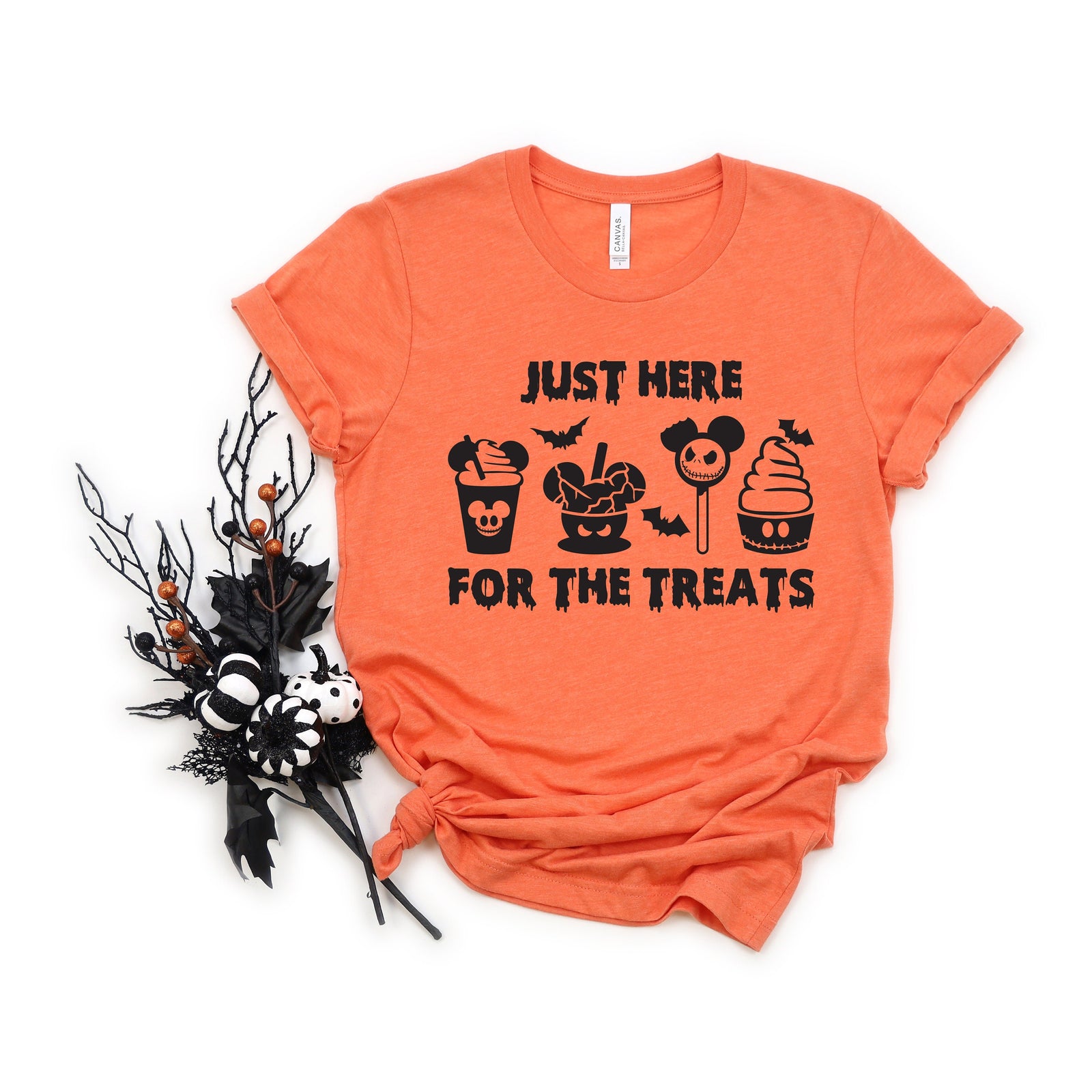 Just Here for the Treats - Disney Snacks Adult T Shirt - Halloween - Not So Scary - Matching Shirts