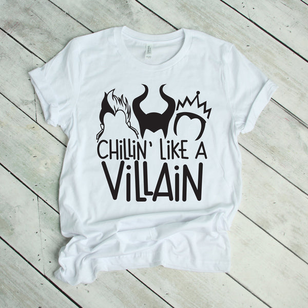 Chillin Like a Villain Adult T Shirt for Disney Fans