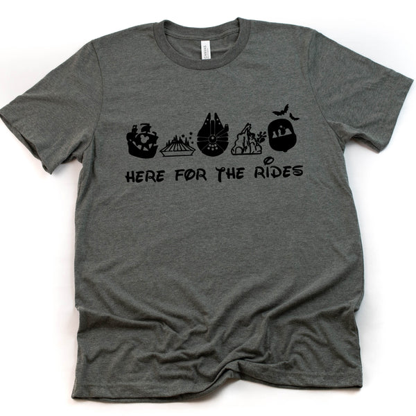 Here for the Rides Magic Kingdom Disney Adult T Shirt