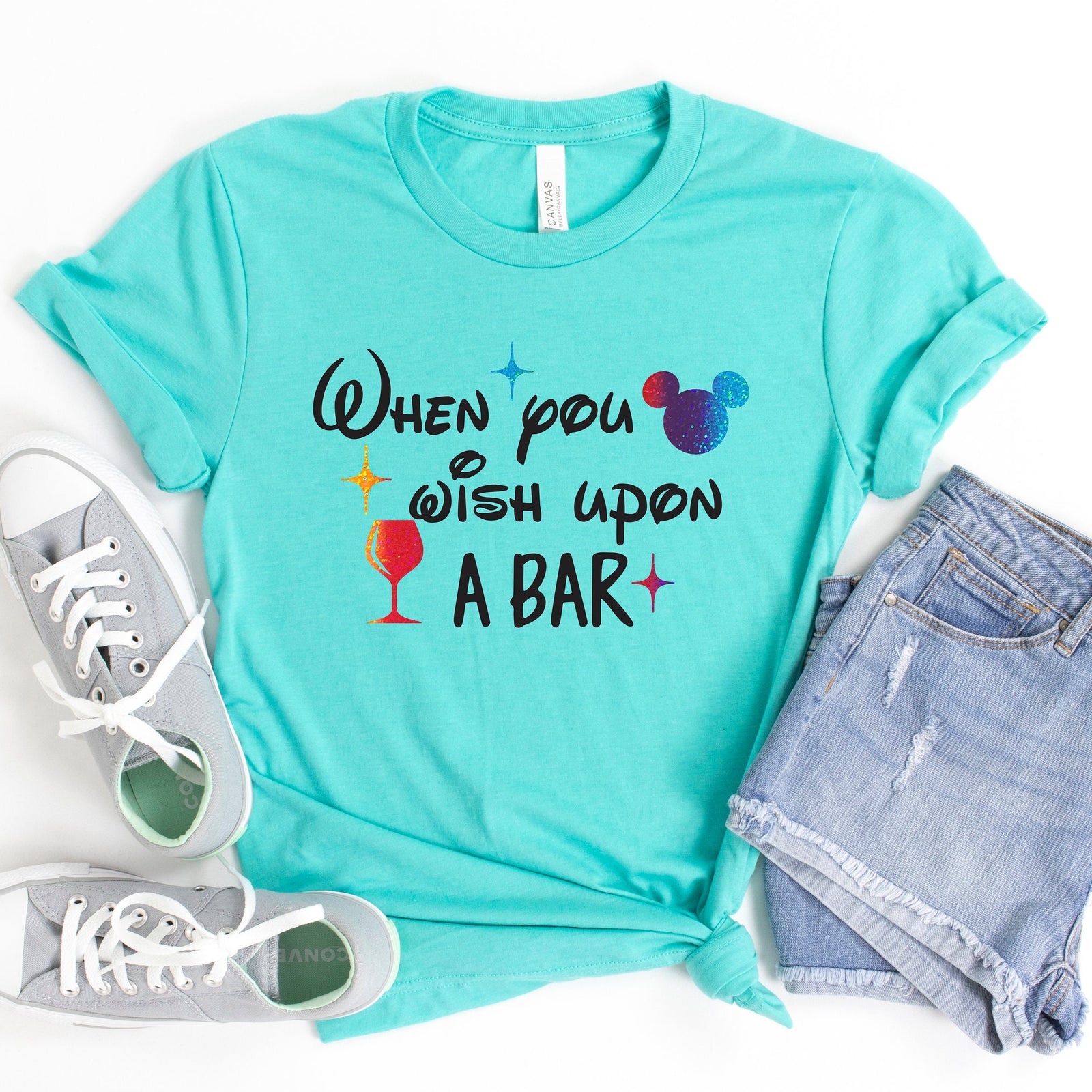 When you Wish Upon a Bar t shirt -Minnie t shirt- Minnie Drinking Shirt - Epcot Food and Wine Festival