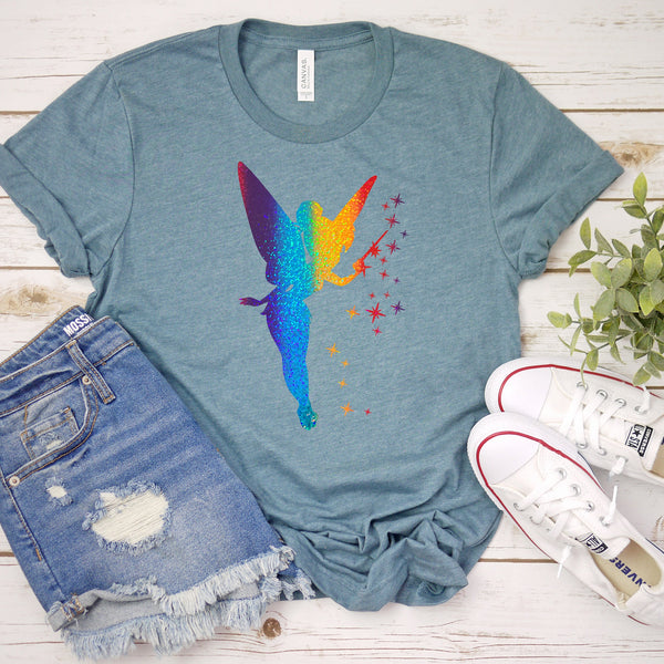 Tinkerbell Adult T Shirt for Disney Fans with Pixie Dust