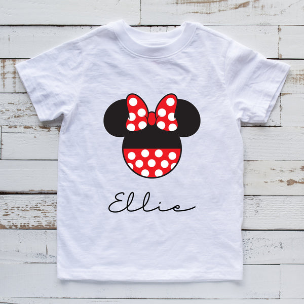 Personalized Minnie Mouse Disney T-Shirt for Kids and Families