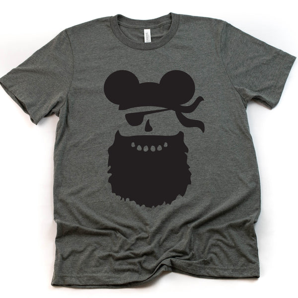 Bearded Mickey Pirate Unisex T-Shirt for Disney Trips