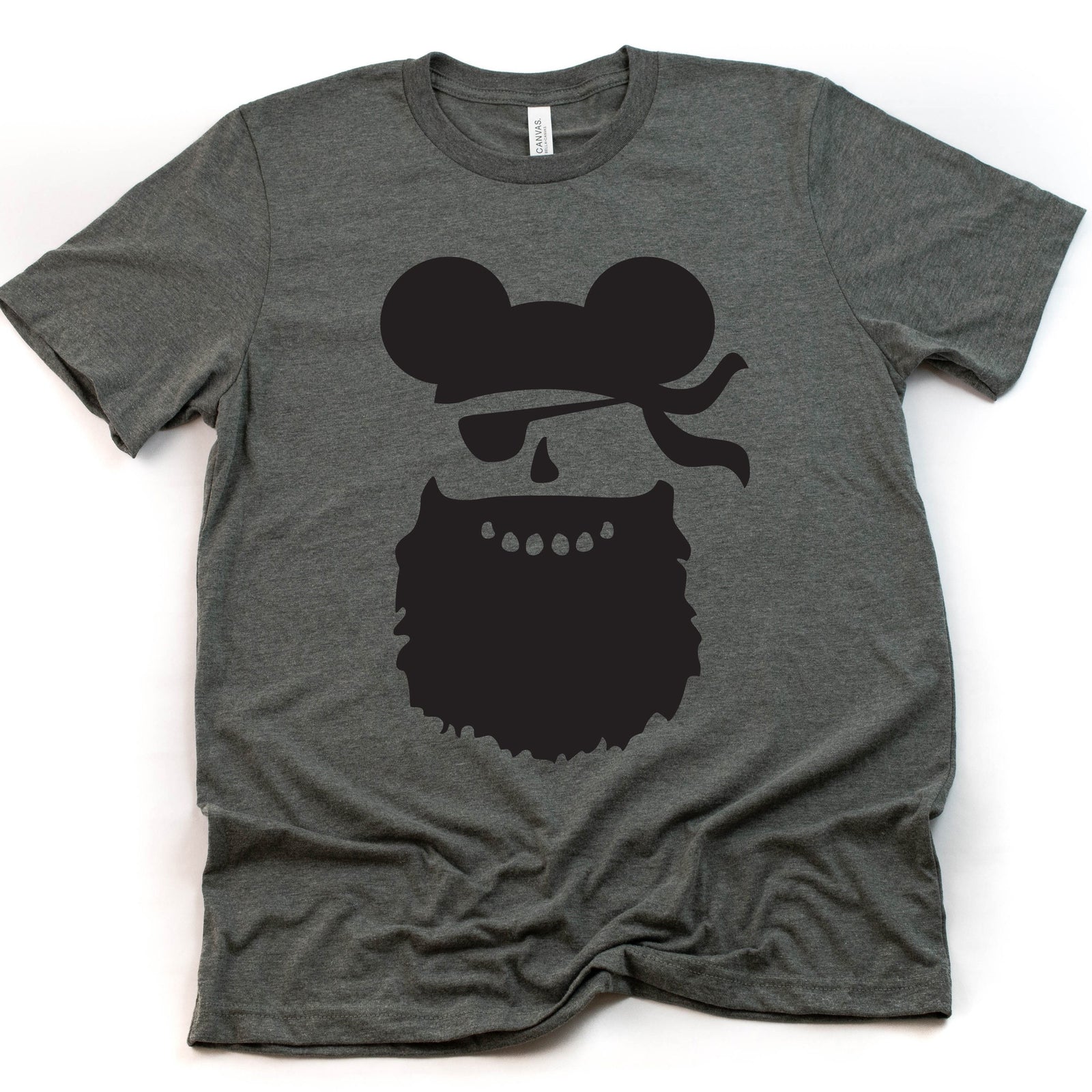 Bearded Mickey Pirate Adult Unisex T shirt - Disney Trip Cruise Matching Shirts - Mickey Mouse T Shirt