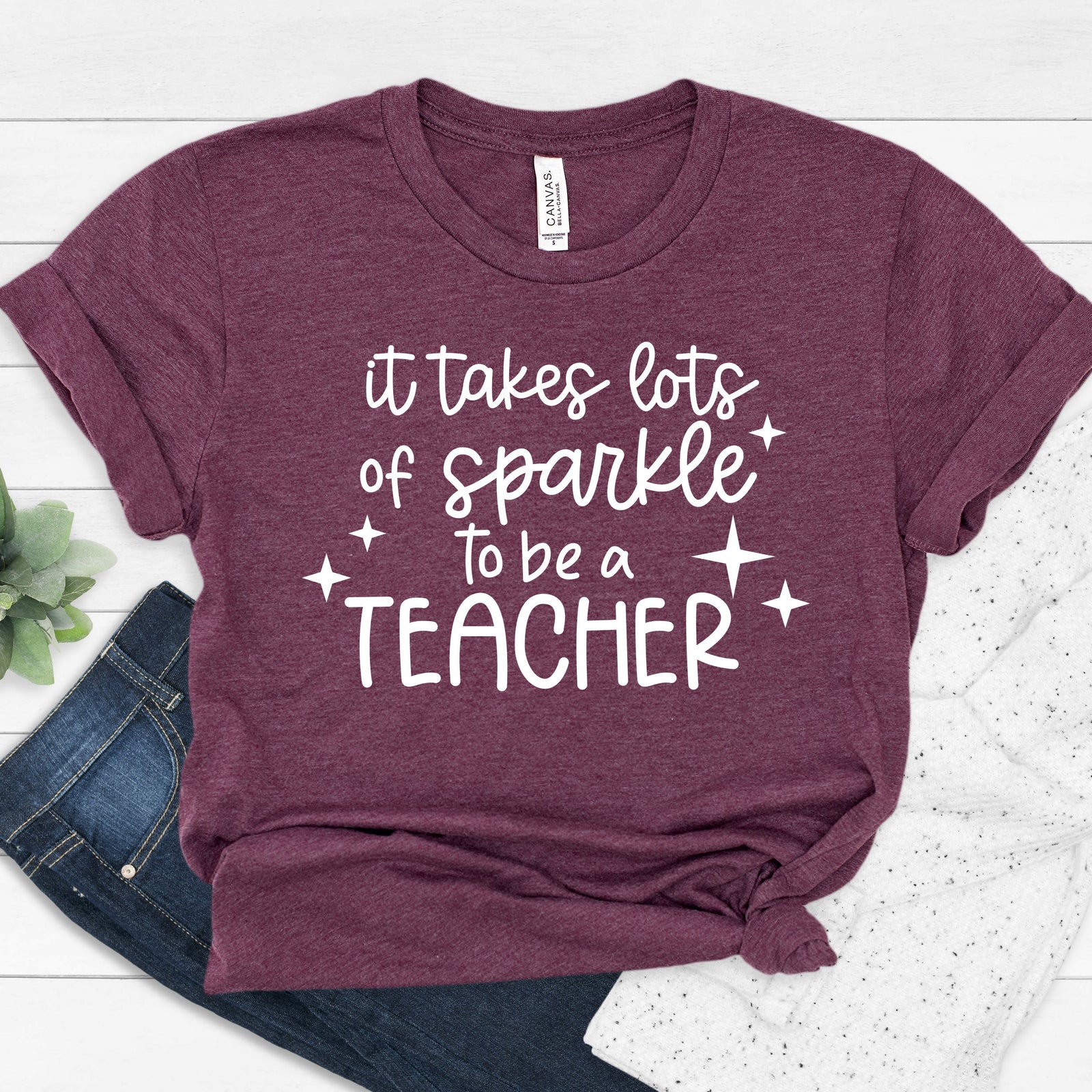 It Takes lots of Sparkle to be a Teacher Unisex T Shirt- Teacher Shirts - Favorite Teacher T Shirt