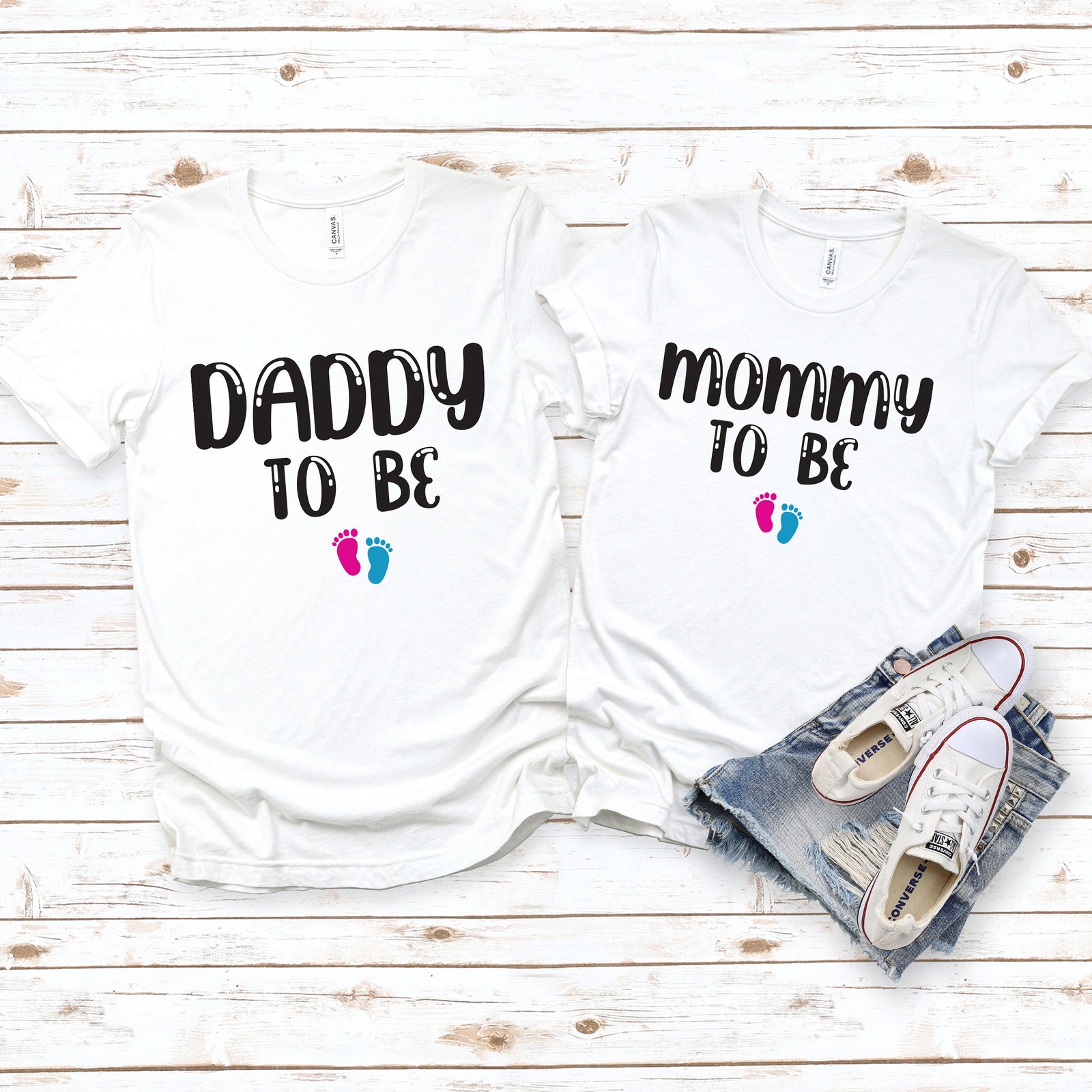 Mommy and Daddy To Be Matching Parents Shirts -Gender Reveal - Baby Announcement Shirt - Soon To Be Parents